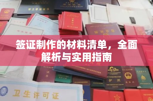 海林签证制作的材料清单，全面解析与实用指南